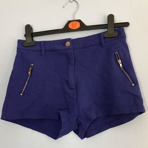 Blue Shorts with Zippers